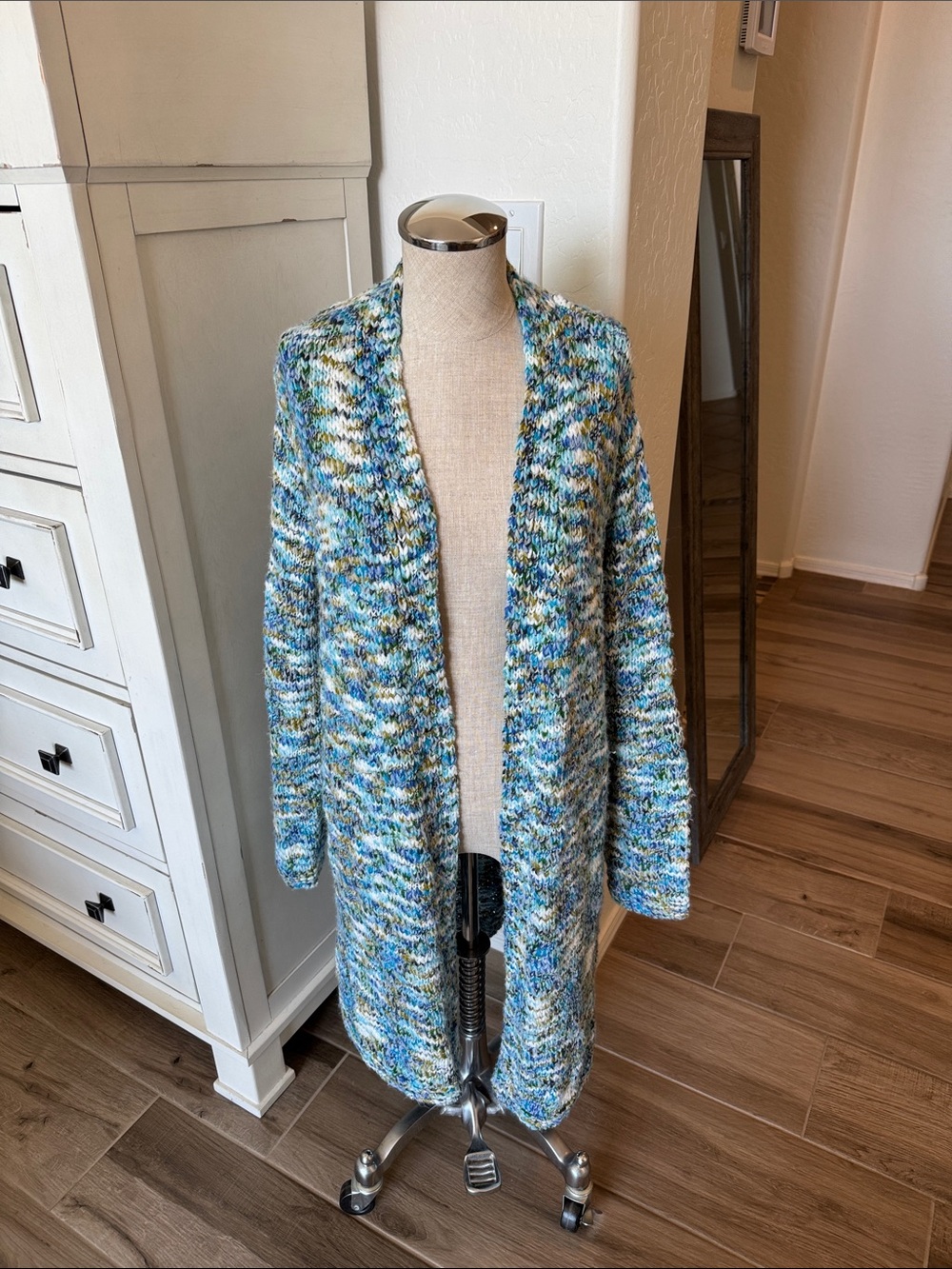 J Jill M Clarendon space dye duster cardigan